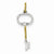 Sterling Silver & 14k Gold-Plated Diamond Key Pendant, Pendants for Necklace