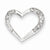 Sterling Silver Rhodium Diamond Heart pendant, Charm