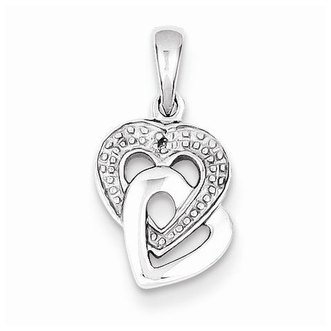 Sterling Silver Diamond Accent Heart Pendant, Pendants for Necklace