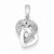 Sterling Silver Diamond Accent Heart Pendant, Pendants for Necklace
