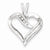 Sterling Silver Diamond Heart Pendant, Beautiful Pendants for Necklace