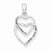 Sterling Silver Diamond Entwining Heart pendant, Fine Pendants for Necklace