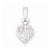 Sterling Silver Diamond Heart Pendant, Gorgeous Pendants for Necklace