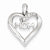 Sterling Silver Diamond MOM Heart pendant, Lovely Pendants for Necklace