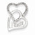 Sterling Silver Love Diamond Heart Pendant, Pendants for Necklace