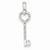 Sterling Silver Diamond Heart Key pendant, Stylish Pendants for Necklace