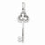 Sterling Silver Diamond Skeleton Key Pendant, Pendants for Necklace