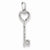 Sterling Silver Diamond Heart Key pendant, Classy Pendants for Necklace