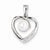 Sterling Silver 6mm FW Cultured Pearl & Diamond Heart Pendant, Pendants for Necklace