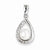 Sterling Silver 6mm FW Cultured Pearl & Diamond Teardrop Pendant, Pendants for Necklace