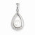 Sterling Silver Rhodium FW Cultured Pearl & Diamond pendant, Dazzling Pendants for Necklace