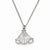 Sterling Silver Diamond Fan Necklace