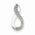 Sterling Silver Rhodium Diamond Figure-8 Pendant, Pendants for Necklace