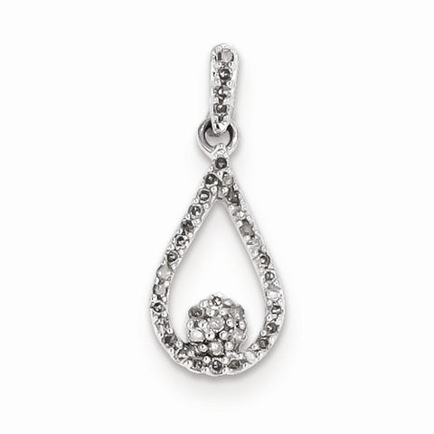 Sterling Silver Diamond Teardrop pendant, Beautiful Pendants for Necklace
