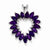 Sterling Silver Rhodium Marquise Amethyst Heart Pendant, Pendants for Necklace