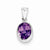 Sterling Silver Rhodium Amethyst pendant, Delightful Pendants for Necklace