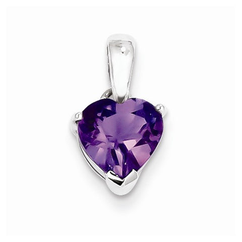 Sterling Silver Rhodium Amethyst pendant, Pendants for Necklace
