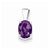 Sterling Silver Rhodium Amethyst pendant, Pretty Pendants for Necklace