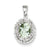 Sterling Silver Rhodium Green Quartz & Diamond Pendant, Lovely Pendants for Necklace