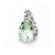 Sterling Silver Rhodium Pear Green Quartz Pendant, Pendants for Necklace