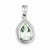 Sterling Silver Rhodium Green Quartz & Diamond Pendant, Stylish Pendants for Necklace