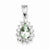 Sterling Silver Rhodium Green Quartz pendant, Classy Pendants for Necklace
