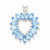 Sterling Silver Rhodium Marquise Swiss Blue Topaz Heart Pendant, Pendants for Necklace
