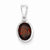 Sterling Silver Rhodium Garnet pendant, Fine Pendants for Necklace