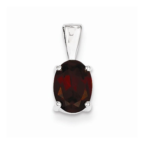 Sterling Silver Rhodium Garnet pendant, Pendants for Necklace