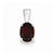 Sterling Silver Rhodium Garnet pendant, Pendants for Necklace