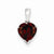 Sterling Silver Rhodium Garnet pendant, Pretty Pendants for Necklace
