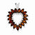 Sterling Silver Rhodium Marquise Garnet Heart Pendant, Pendants for Necklace