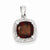 Sterling Silver Rhodium Garnet & Diamond pendant, Gorgeous Pendants for Necklace