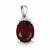 Sterling Silver Rhodium Garnet & Diamond pendant, Lovely Pendants for Necklace