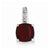 Sterling Silver Rhodium Garnet & Diamond pendant, Alluring Pendants for Necklace