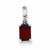 Sterling Silver Rhodium Garnet & Diamond pendant, Appealing Pendants for Necklace