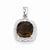 Sterling Silver Rhodium Smokey Quartz & Diamond pendant, Beautiful Pendants for Necklace