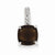 Sterling Silver Rhodium Smokey Quartz & Diamond pendant, Gorgeous Pendants for Necklace