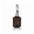 Sterling Silver Rhodium Smokey Quartz & Diamond pendant, Lovely Pendants for Necklace