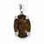Sterling Silver Rhodium Smokey Quartz & Diamond pendant, Stylish Pendants for Necklace