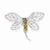 Sterling Silver Rhodium Citrine Dragonfly Pendant, Pendants for Necklace