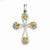 Sterling Silver Rhodium Citrine & Diamond Cross pendant, Appealing Pendants for Necklace