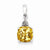 Sterling Silver Rhodium Citrine & Diamond pendant, Dazzling Pendants for Necklace