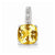 Sterling Silver Rhodium Citrine & Diamond pendant, Exquisite Pendants for Necklace