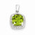 Sterling Silver Rhodium Peridot & Diamond pendant, Lovely Pendants for Necklace