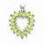 Sterling Silver Rhodium Marquise Peridot Heart Pendant, Pendants for Necklace