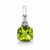 Sterling Silver Rhodium Peridot & Diamond pendant, Stylish Pendants for Necklace