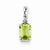 Sterling Silver Rhodium Peridot & Diamond pendant, Appealing Pendants for Necklace