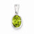 Sterling Silver Rhodium Peridot Pendant, Pendants for Necklace