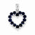 Sterling Silver Rhodium-Plated Sapphire Pendant, Pendants for Necklace